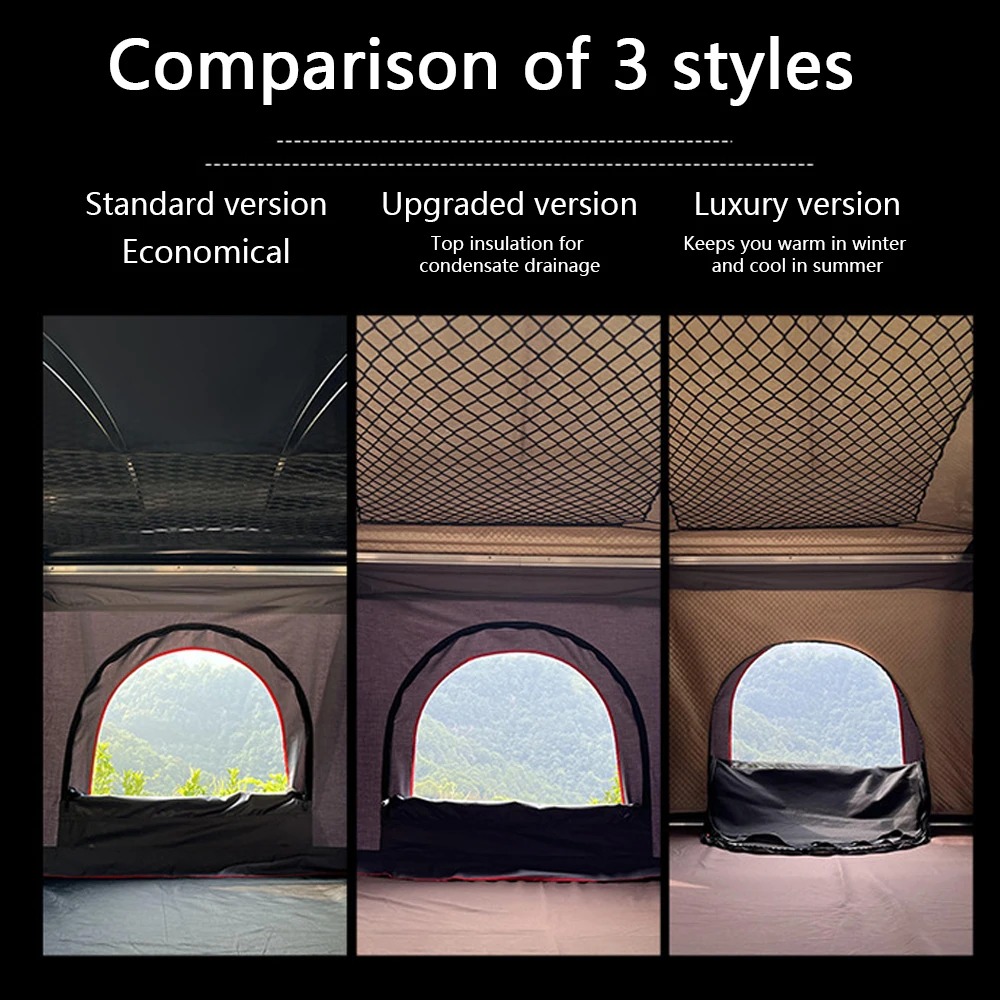 Rooftop Tent Abs Full-automatic  SUV Sedan Universal Outdoor Camping Travel Self-driving Waterproof Cold-proof All-season